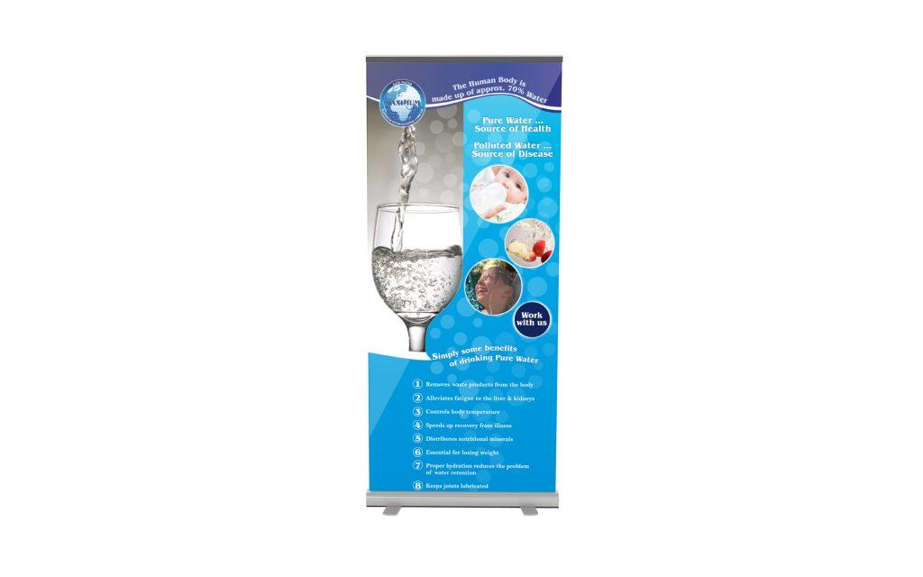 Pop-up banner design Maximum International