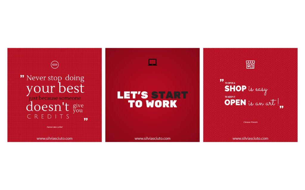 Motivational quotes design red - Silvia Sciuto