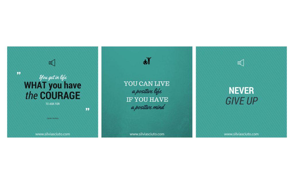 Motivational quotes design green water - Silvia Sciuto
