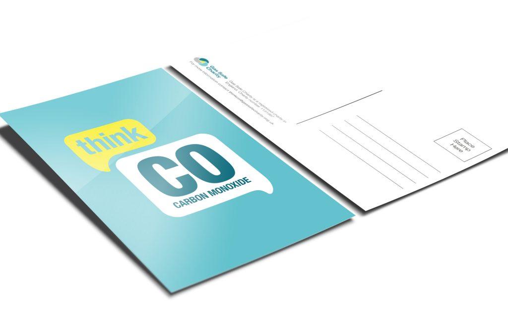Postcard design - Gas Safe Charity and Think CO