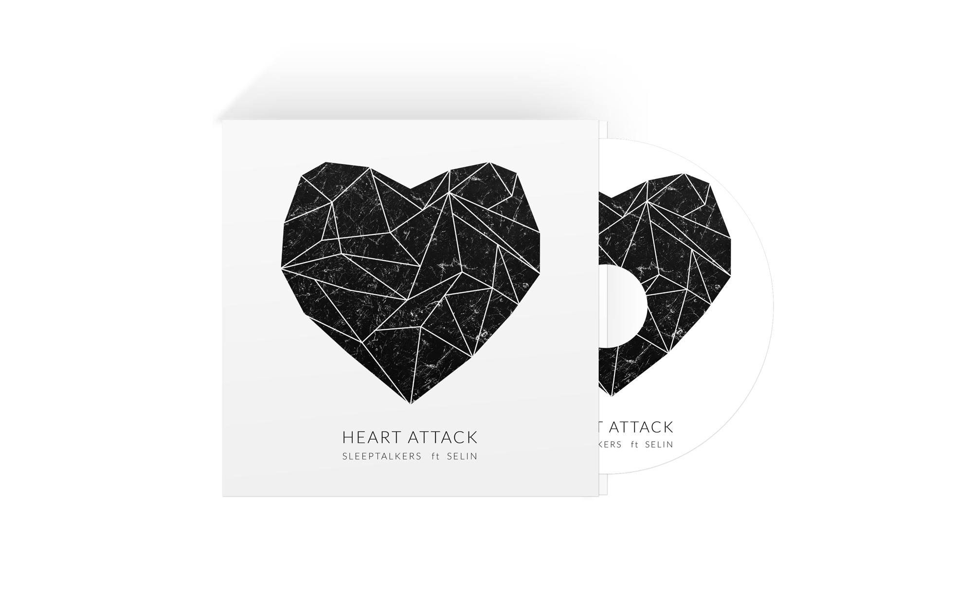CD Music Album cover design Heart Attack • Silvia Sciuto • Graphic